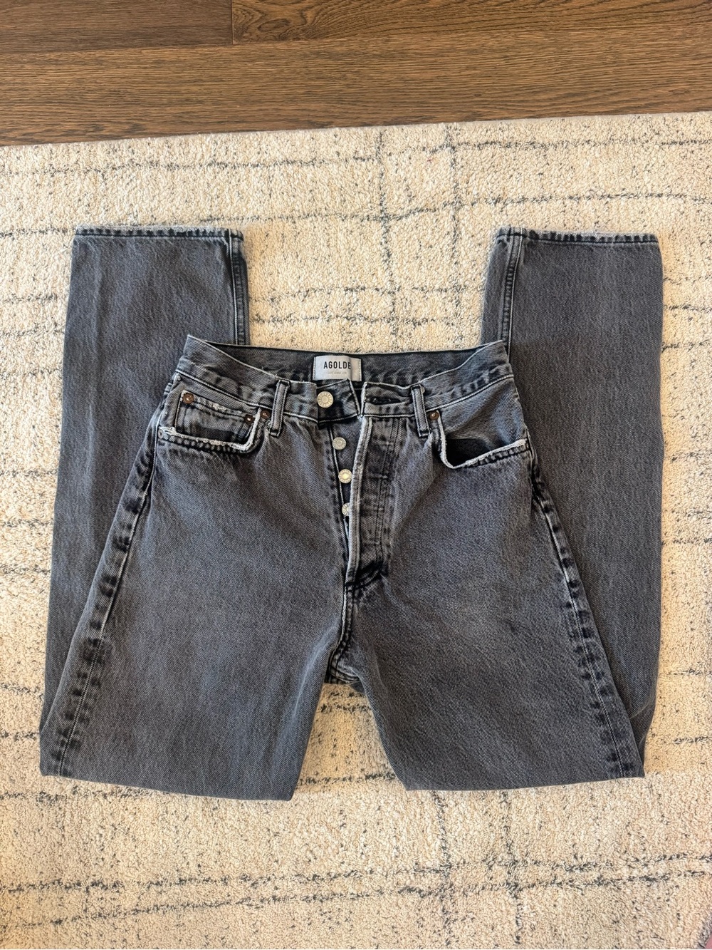 AGOLDE high-waisted straight leg jeans
